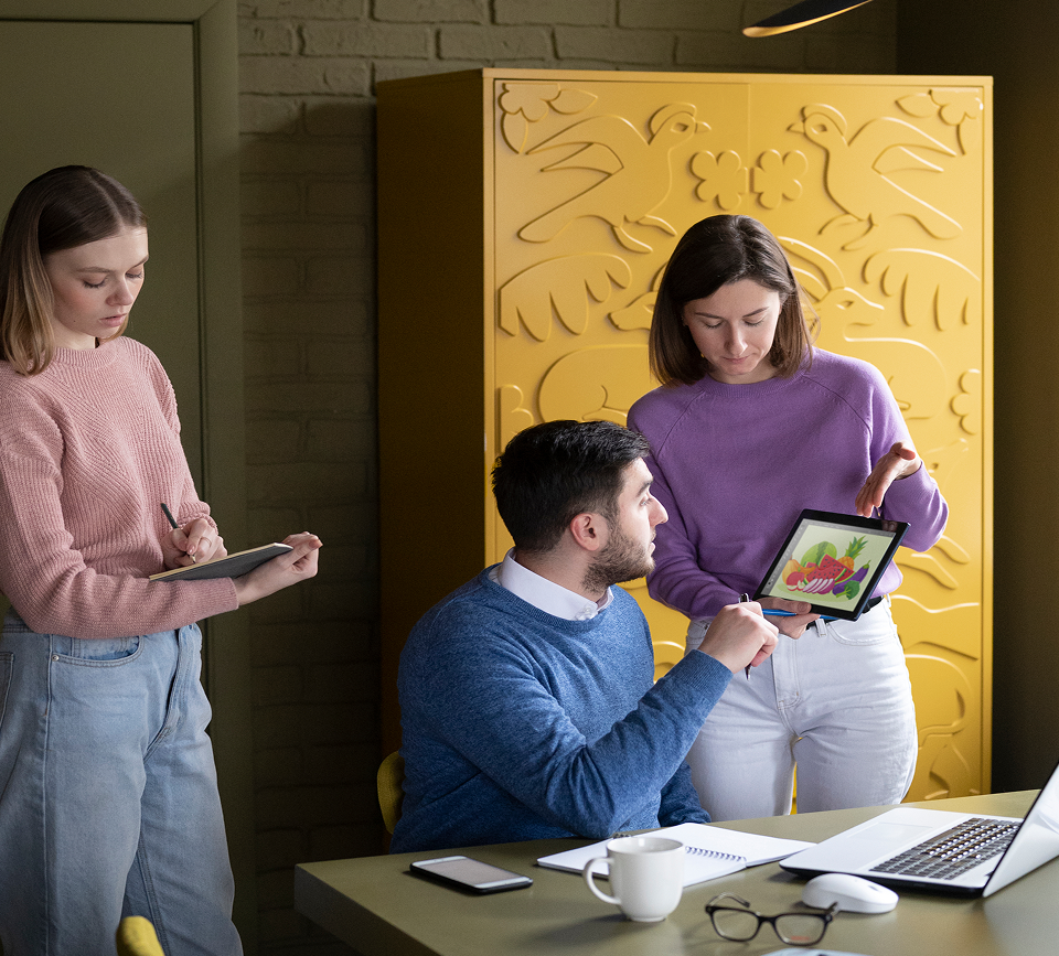 Imagem exemplo de um time de design